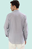 Erkek Uzun Kollu Çizgili Gömlek Flamlı Pamuk Dokuma Günlük Ve İş Hayatı Yaz Aylarının Vazgeçilmezi