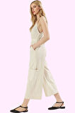 Kadın Yüksek Bel Geniş Paça Dokuma Pantolon Renk Wide Leg Kalıp Günlük Stil Modern Tasarım