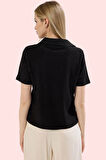 Kadın Polo Yaka Kısa Kollu Basic Bluz Rahat Günlük Kullanım Hafta Sonu Yaz Aylarının Vazgeçilmezi