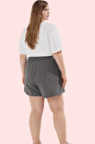 Kadın Dokuma Geniş Paça Yüksek Bel Şort Rahat Günlük Yaz Modern Tasarım Stilin Buluştuğu Yer