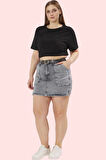 Kadın Denim Şort Etek Yüksek Bel Kısa Boy Casual Günlük Hafta Sonu Yaz Aylarının Vazgeçilmezi