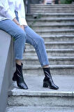 Kadın Streç Küt Model Bootie Siyah
