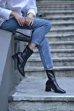 Kadın Streç Küt Model Bootie Siyah