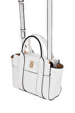 Kadın Mini Tote Çanta El ve Omuz Kullanımına Uygun Modern Gold Tokalı Tasarım