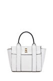 Kadın Mini Tote Çanta El ve Omuz Kullanımına Uygun Modern Gold Tokalı Tasarım