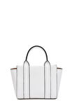 Kadın Mini Tote Çanta El ve Omuz Kullanımına Uygun Modern Gold Tokalı Tasarım