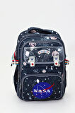 NASA 3'lü Çanta Sırt Çantası Beslenme Çantası Kalemlik Çocuk İlkokul Çantası Peluş Oyuncak Hediyeli