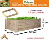 Bahçesan Panel Sistem Yüksek Sebze Yatağı/Ahşap Sebze Tarhı/Çıralı Çam 60x120x35