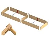 Bahçesan Panel Sistem Yüksek Sebze Yatağı/Ahşap Sebze Tarhı/Çıralı Çam 100x200x27