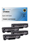 CF283X Yüksek Kapasite Muadil Toner - Laserjet Pro M201dw MFP M225dw MFP M225dn MFP M225nw - 4 Adet