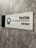 Pearl Black Serisi Mutfak Kapı İsimliği