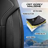 PANDA PRAG SERİSİ PİKE KUMAŞ OTO KOLTUK KILIFI - TAM SET