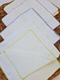 17x17cm 10'lu Ekebaby %100 Pamuk Penye Kumaş Bebek Ağız Bezi Mendili