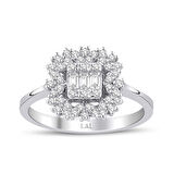 0.27 ct. Pırlanta Baget Yüzük