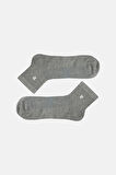 PİERRE CARDİN Pamuk 6'lı Erkek Kısa Soket Balıksırtlı Kemerli Tenis Çorabı 5013-PC GRİ