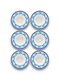 Royal Blue Porselen Çay Tabağı (Altılı Set)