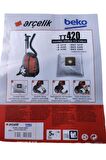 Bks-2250 A - Bks-2240 C Elektrikli Süpürge Toz Torbası Orjinal ( 5 Adet )