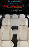SsanYoung Korando Lüx Yarı Deri Oto Koltuk Kılıfı Ön Arka Takım Chester BEJ