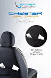Seat İbiza ESKİ Lüx Yarı Deri Oto Koltuk Kılıfı Ön Arka Takım Chester SİYAH