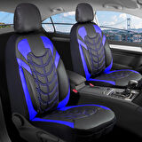 Chevrolet Trax Lüx Deri Oto Koltuk Kılıfı Ön Arka Takım Classy Serisi SİYAH MAVİ