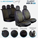 
Volkswagen Passat Lüx Deri Oto Koltuk Kılıfı Ön Arka Takım Classy Serisi SİYAH SARI