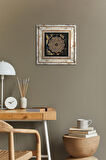 Sri Yantra Taş Duvar Tablosu Çerçeveli Duvar Dekoru Wall Art