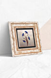 Ebru Sanatı Taş Duvar Tablosu Çerçeveli Duvar Dekoru Wall Art