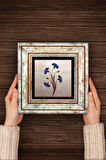 Ebru Sanatı Taş Duvar Tablosu Çerçeveli Duvar Dekoru Wall Art