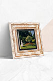 Claude Monet Bahçedeki Kadın Taş Duvar Tablosu Çerçeveli Duvar Dekoru Wall Art