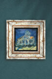 Vincent van Gogh Auvers'deki Kilise Taş Duvar Tablosu Çerçeveli Duvar Dekoru Wall Art