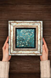 Vincent van Gogh Badem Ağacı Taş Duvar Tablosu Çerçeveli Duvar Dekoru Wall Art