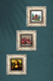 İstanbul Ayasofya, Leonardo da Vinci Mona Lisa, Nar Taş Duvar Tablosu Çerçeveli Duvar Dekoru 3 Parça Tablo Seti Wall Art