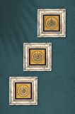 Ayet-el Kürsi, Nas Suresi, Felak Suresi Taş Duvar Tablosu Çerçeveli Duvar Dekoru 3 Parça Tablo Seti Wall Art