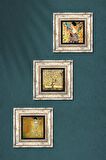 Gustav Klimt Yelpazeli Kadın, Bauer Portre, Hayat Ağacı Taş Duvar Tablosu Çerçeveli Duvar Dekoru 3 Parça Tablo Seti Wall Art