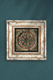 Vintage Desen Taş Duvar Tablosu Çerçeveli Duvar Dekoru Wall Art