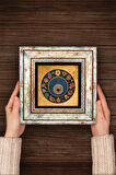 Nazar Boncuğu Taş Duvar Tablosu Çerçeveli Duvar Dekoru Wall Art