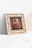 Atatürk Taş Duvar Tablosu Çerçeveli Duvar Dekoru Wall Art