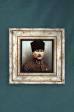 Atatürk Taş Duvar Tablosu Çerçeveli Duvar Dekoru Wall Art