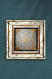 Sri Yantra Taş Duvar Tablosu Çerçeveli Duvar Dekoru Wall Art