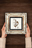 Elif Vav Taş Duvar Tablosu Çerçeveli Duvar Dekoru Wall Art