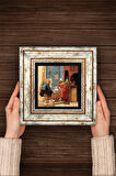 Satranç Oyunu Taş Duvar Tablosu Çerçeveli Duvar Dekoru Wall Art