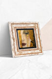 Gustav Klimt Altın Gözyaşları Taş Duvar Tablosu Çerçeveli Duvar Dekoru Wall Art
