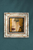 Gustav Klimt Altın Gözyaşları Taş Duvar Tablosu Çerçeveli Duvar Dekoru Wall Art