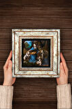 Leonardo da Vinci Kayalıklar Bakiresi Taş Duvar Tablosu Çerçeveli Duvar Dekoru Wall Art
