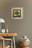 Van Gogh Süsenler Taş Duvar Tablosu Çerçeveli Duvar Dekoru Wall Art