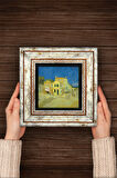 Van Gogh Sarı Ev Taş Duvar Tablosu Çerçeveli Duvar Dekoru Wall Art