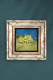 Van Gogh Sarı Ev Taş Duvar Tablosu Çerçeveli Duvar Dekoru Wall Art