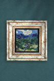 Van Gogh Zeytin Ağaçları Taş Duvar Tablosu Çerçeveli Duvar Dekoru Wall Art