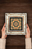 Etnik Desen Taş Duvar Tablosu Çerçeveli Duvar Dekoru Wall Art
