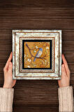 Serçe Kuş Taş Duvar Tablosu Çerçeveli Duvar Dekoru Wall Art